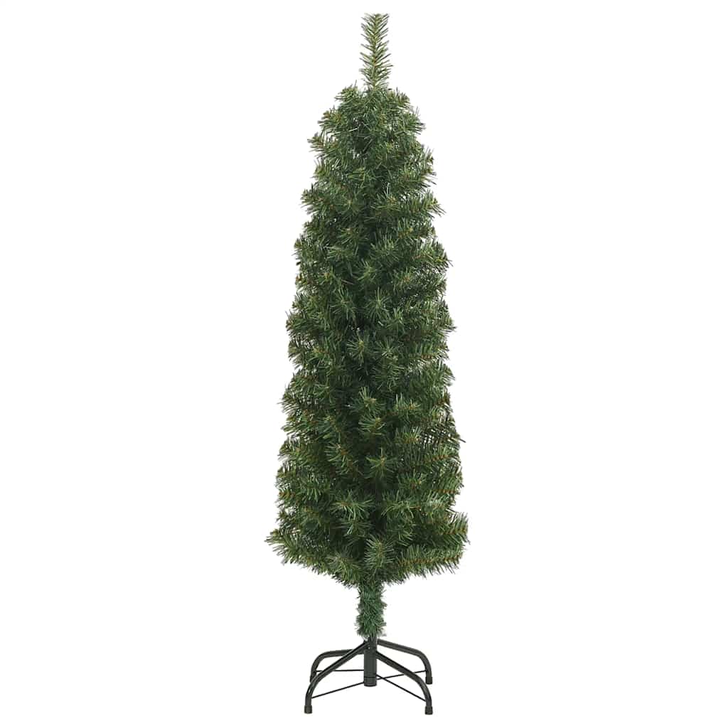 Kunstkerstboom met standaard smal 150 cm PVC groen is nu te koop bij PeponiXL, paradijselijk wonen!