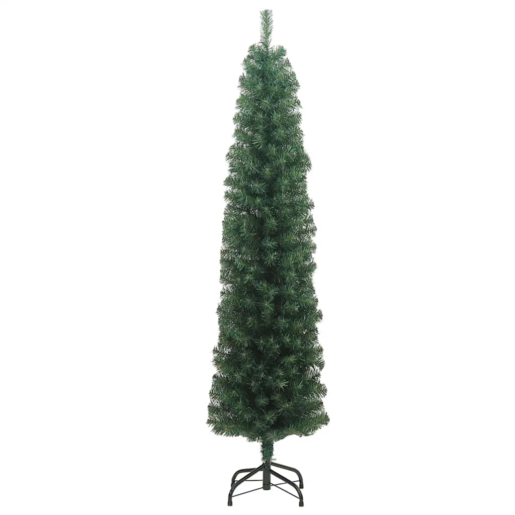 Kunstkerstboom met standaard smal 180 cm PVC groen is nu te koop bij PeponiXL, paradijselijk wonen!