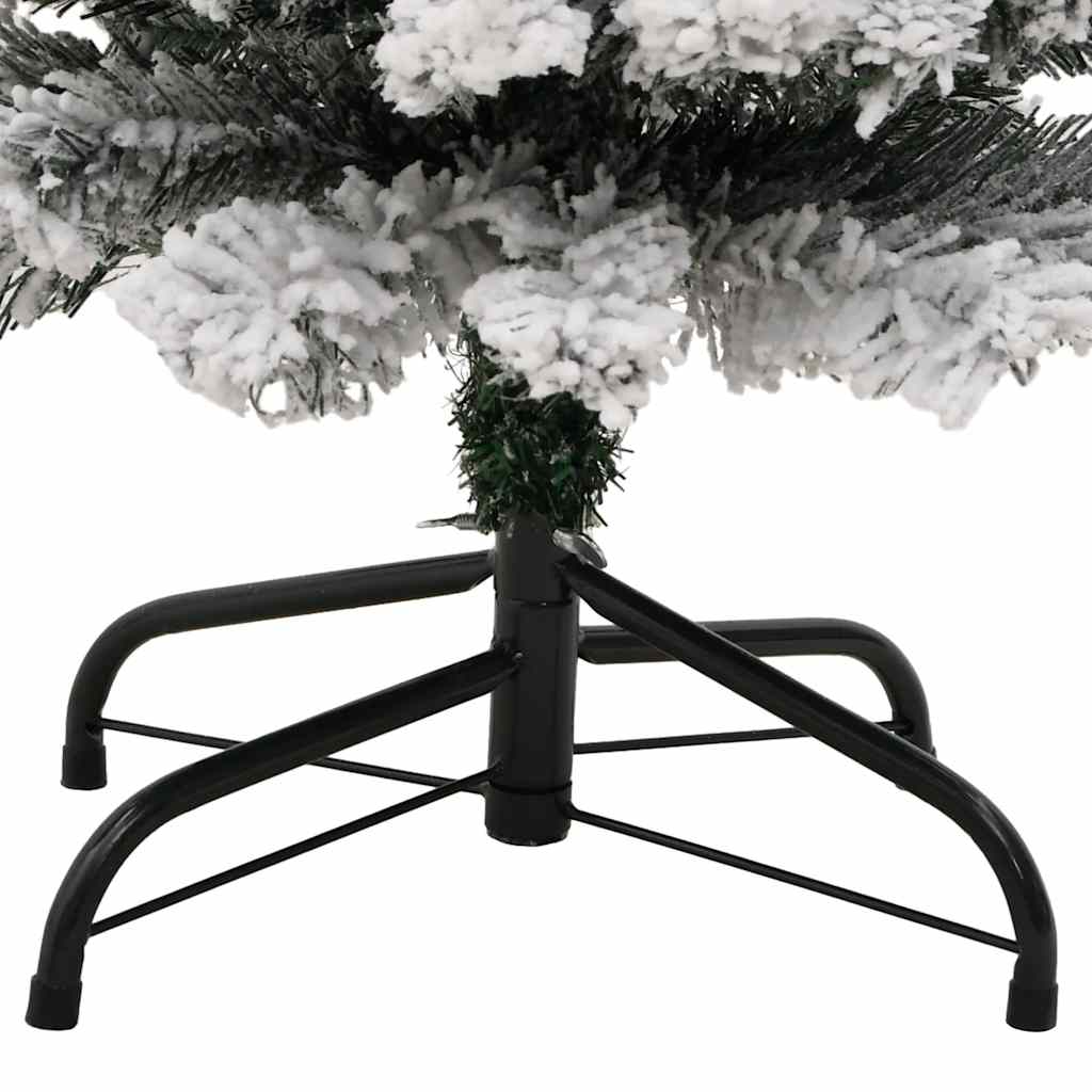 Kunstkerstboom met sneeuw smal 150 cm PVC groen is nu te koop bij PeponiXL, paradijselijk wonen!