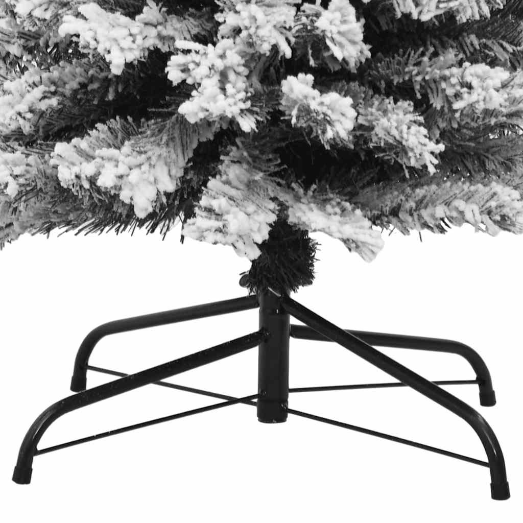 Kunstkerstboom met sneeuw smal 180 cm PVC groen is nu te koop bij PeponiXL, paradijselijk wonen!