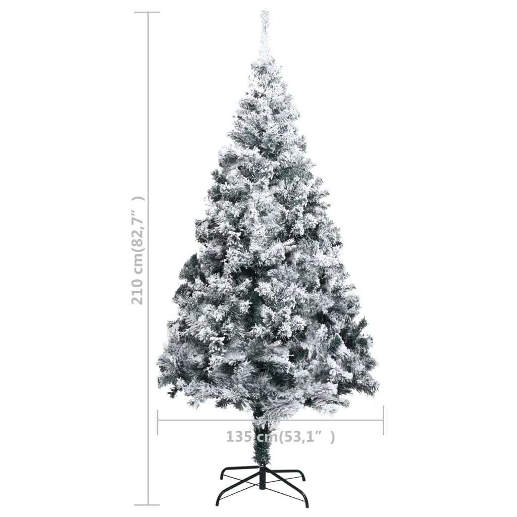 Kunstkerstboom met sneeuw 210 cm groen is nu te koop bij PeponiXL, paradijselijk wonen!