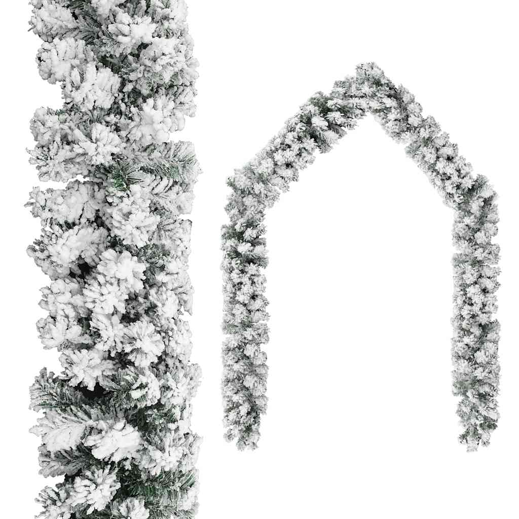 Kerstslinger met sneeuw 10 m PVC groen is nu te koop bij PeponiXL, paradijselijk wonen!