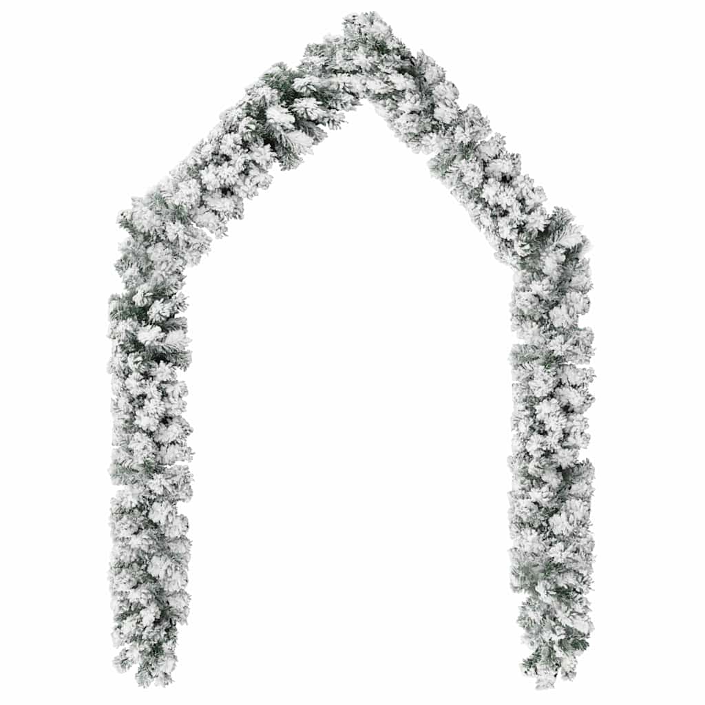 Kerstslinger met sneeuw 10 m PVC groen is nu te koop bij PeponiXL, paradijselijk wonen!