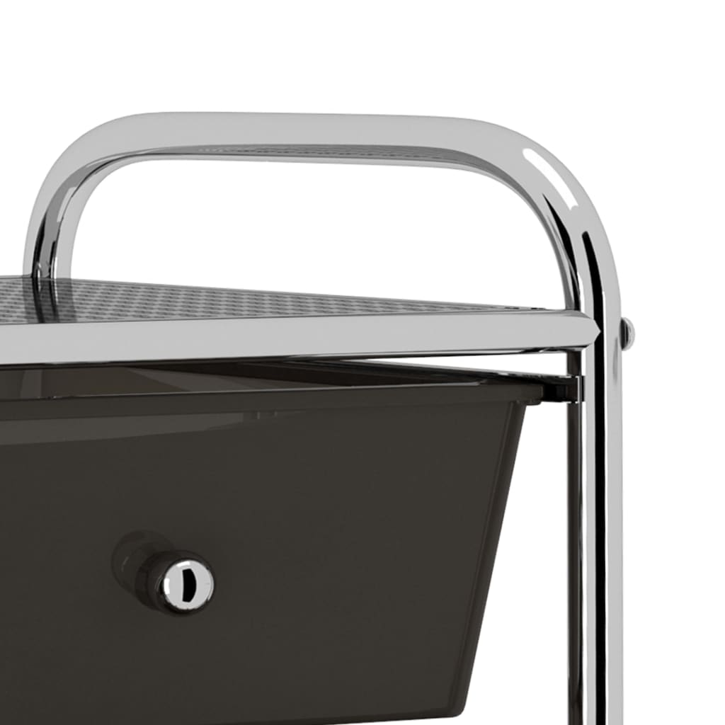 Opbergtrolley met 4 lades mobiel kunststof zwart is nu te koop bij PeponiXL, paradijselijk wonen!