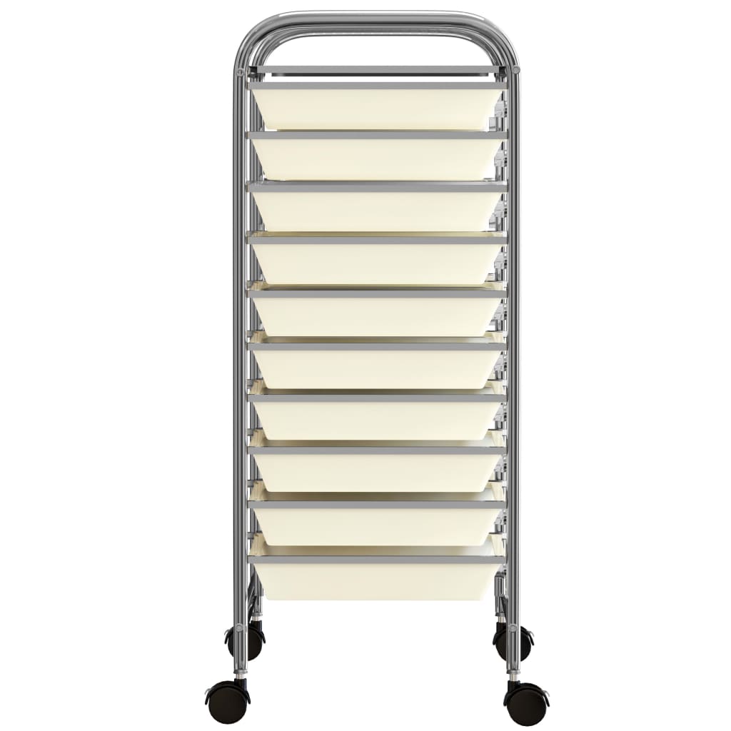 Opbergtrolley met 15 lades mobiel XXL kunststof wit is nu te koop bij PeponiXL, paradijselijk wonen!
