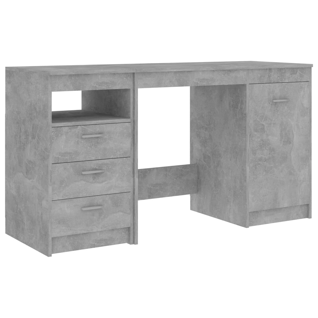 Bureau 140x50x76 cm bewerkt hout betongrijs is nu te koop bij PeponiXL, paradijselijk wonen!