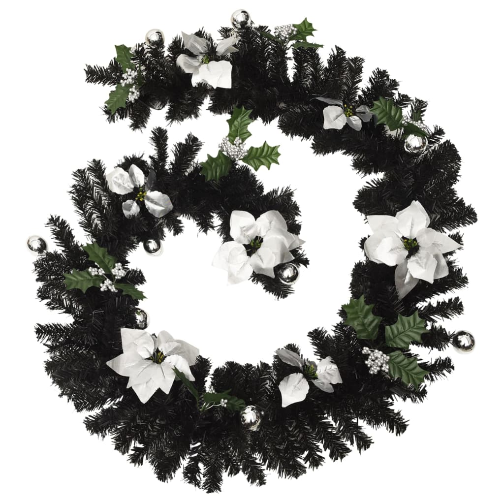 Kerstslinger met LED-lampjes 2,7 m PVC zwart is nu te koop bij PeponiXL, paradijselijk wonen!