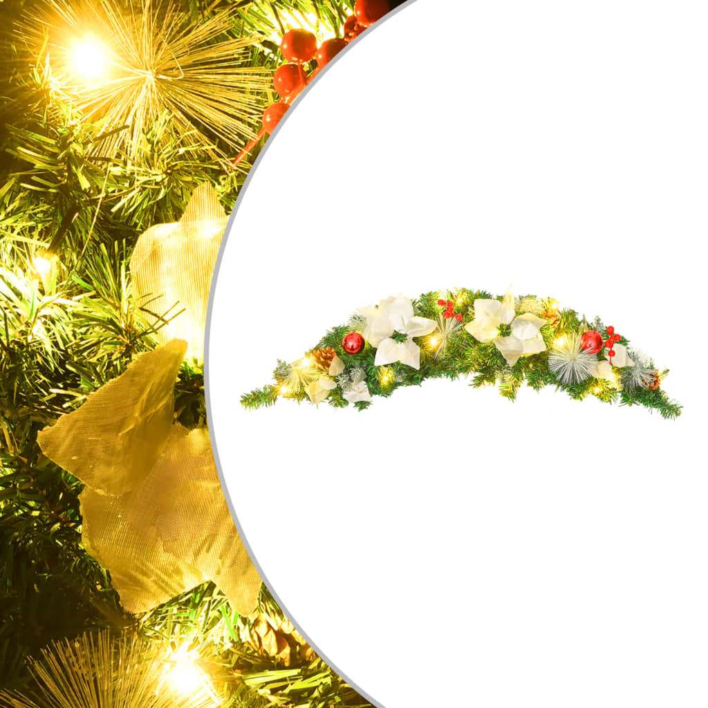 Kerstboog met LED-lampjes 90 cm PVC groen is nu te koop bij PeponiXL, paradijselijk wonen!