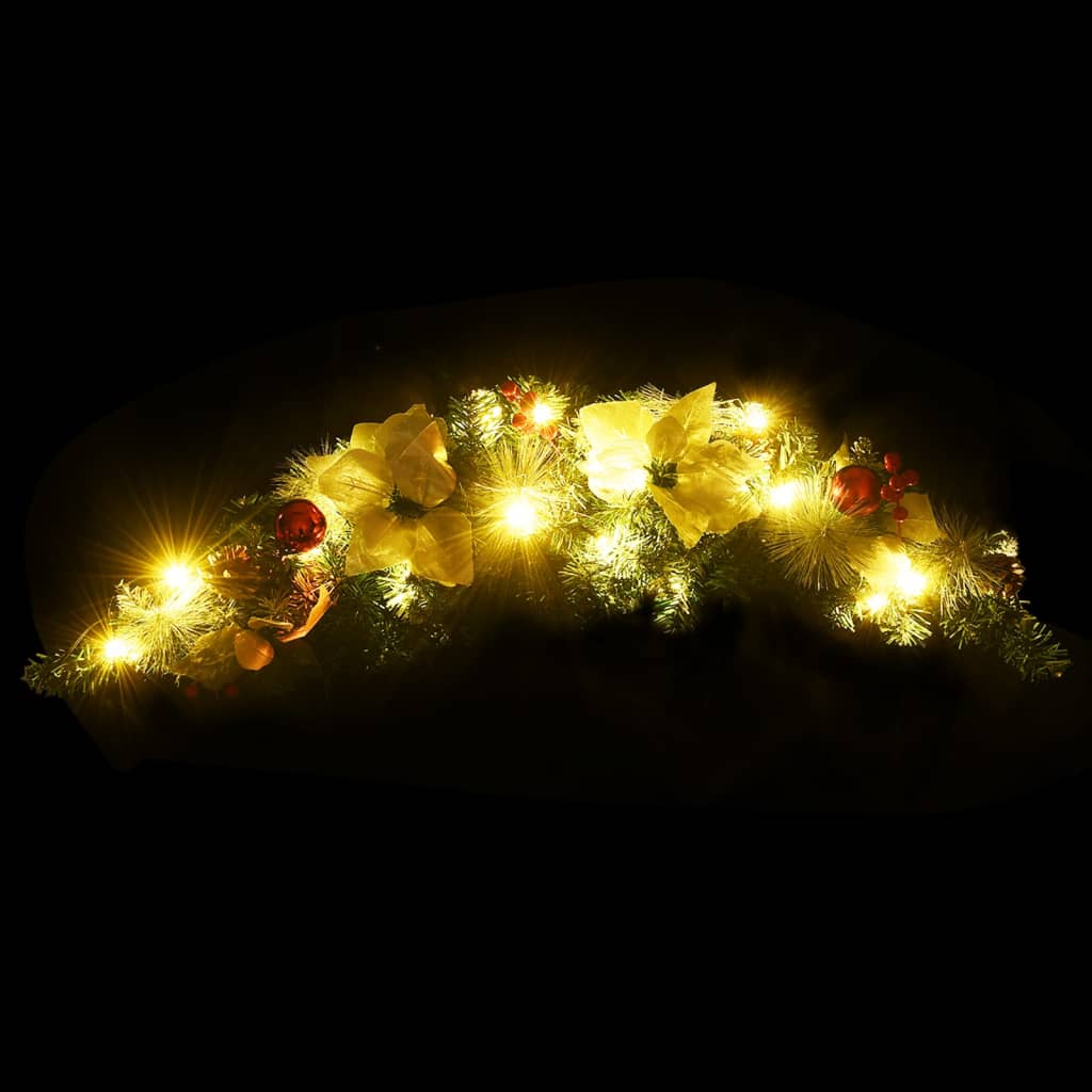 Kerstboog met LED-lampjes 90 cm PVC groen is nu te koop bij PeponiXL, paradijselijk wonen!