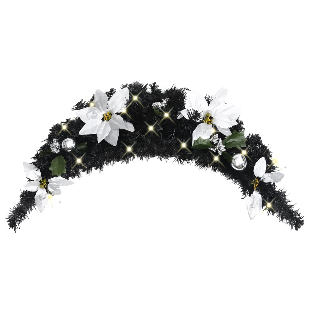 Kerstboog met LED-lampjes 90 cm PVC zwart is nu te koop bij PeponiXL, paradijselijk wonen!