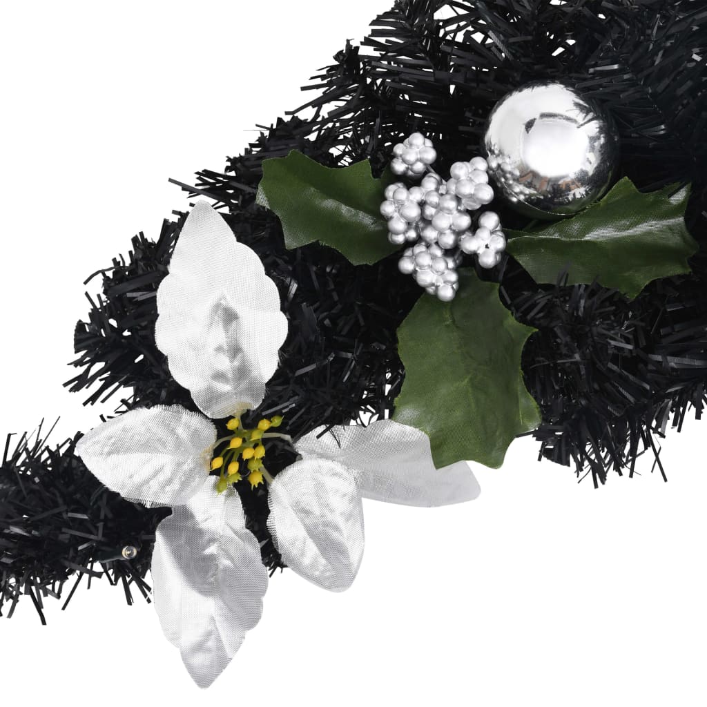 Kerstboog met LED-lampjes 90 cm PVC zwart is nu te koop bij PeponiXL, paradijselijk wonen!