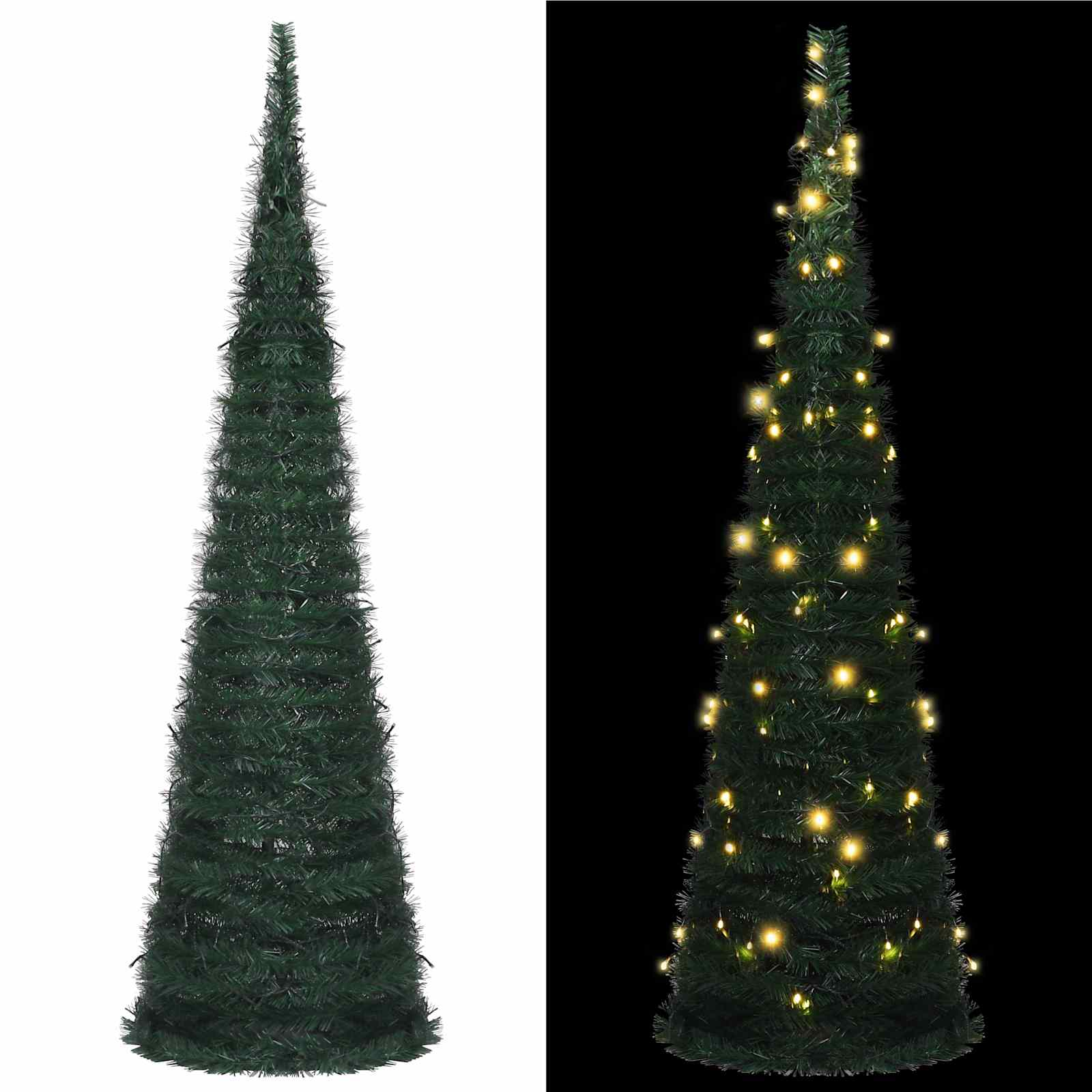Kerstboom with LED String Lights Groen 150 x 150 cm PVC is nu te koop bij PeponiXL, paradijselijk wonen!
