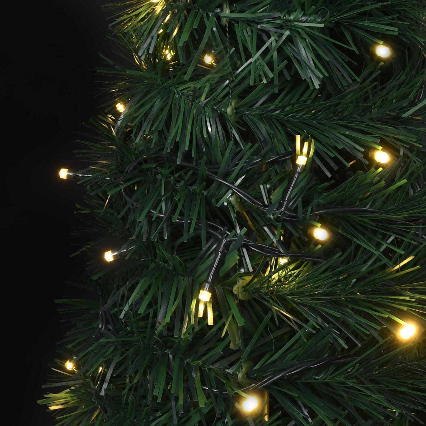 Kerstboom with LED String Lights Groen 150 x 150 cm PVC is nu te koop bij PeponiXL, paradijselijk wonen!