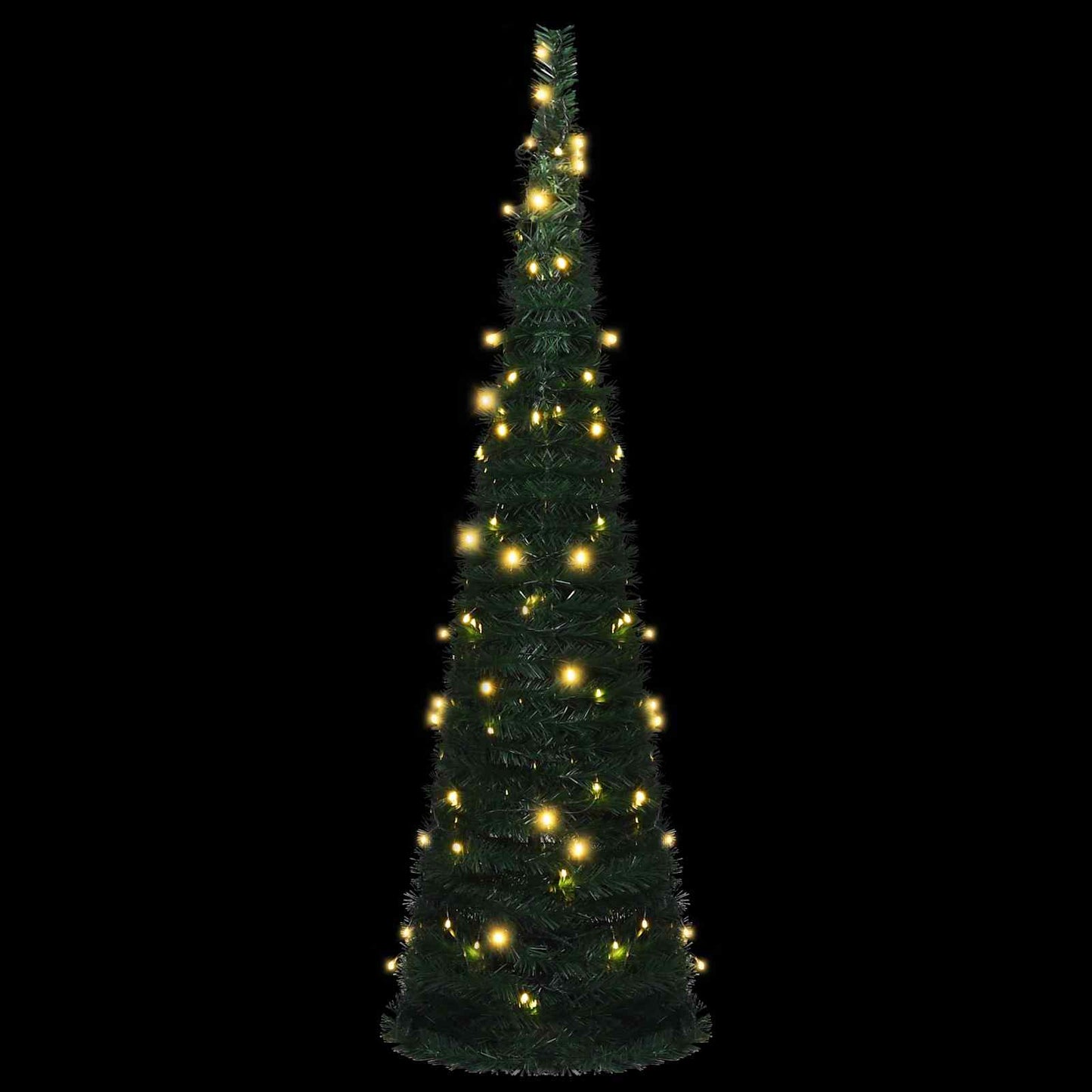 Kerstboom with LED String Lights Groen 150 x 150 cm PVC is nu te koop bij PeponiXL, paradijselijk wonen!
