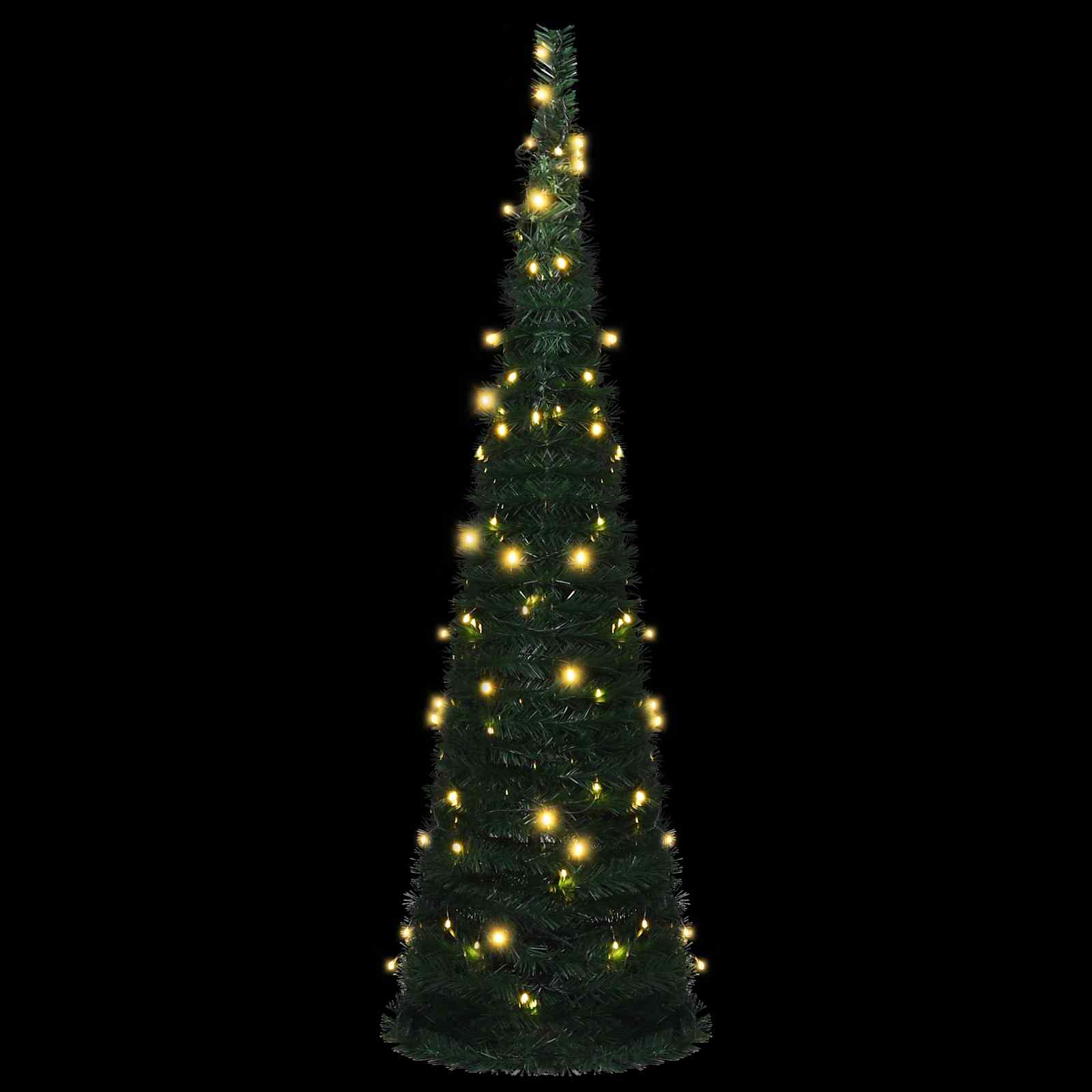 Kerstboom with LED String Lights Groen 150 x 150 cm PVC is nu te koop bij PeponiXL, paradijselijk wonen!