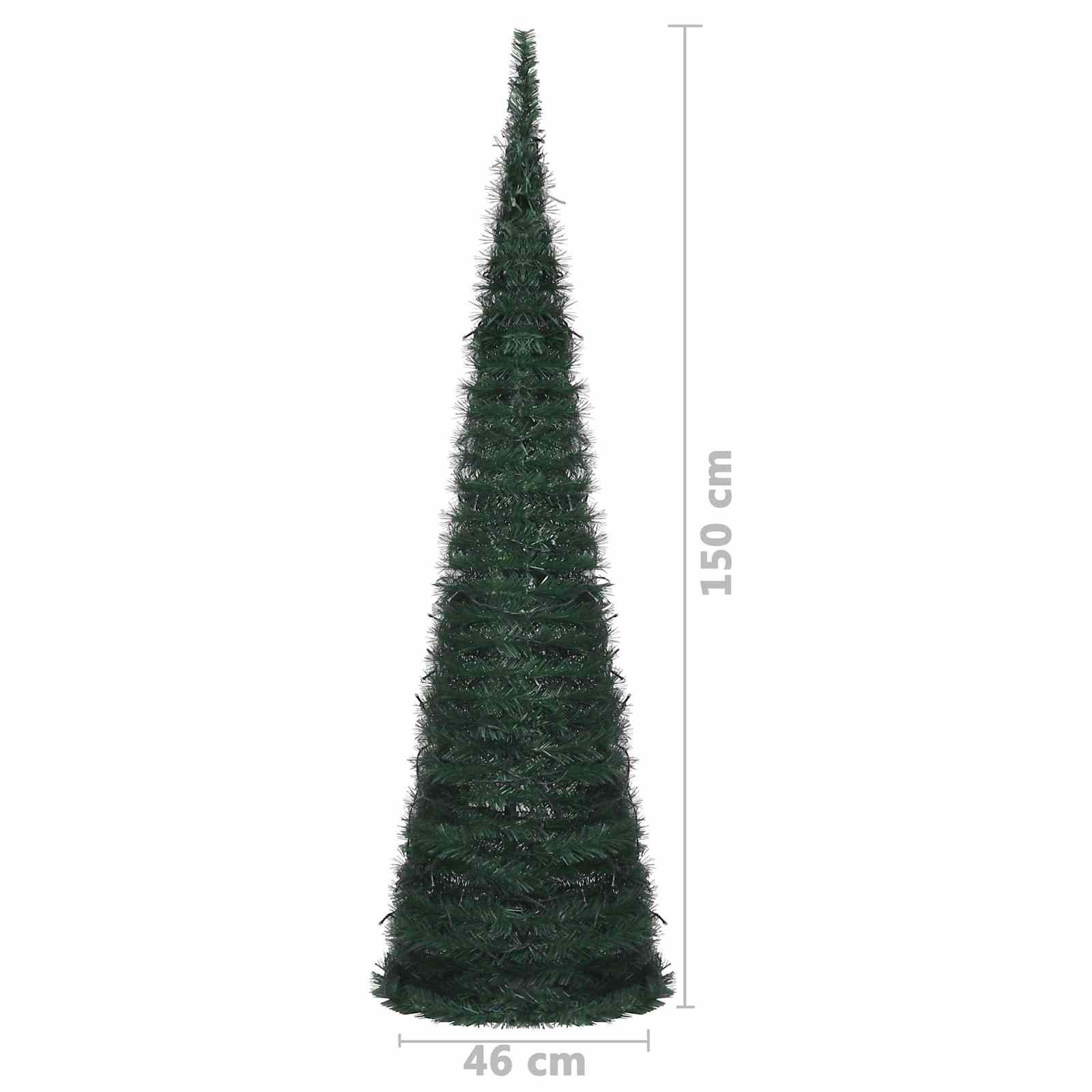 Kerstboom with LED String Lights Groen 150 x 150 cm PVC is nu te koop bij PeponiXL, paradijselijk wonen!