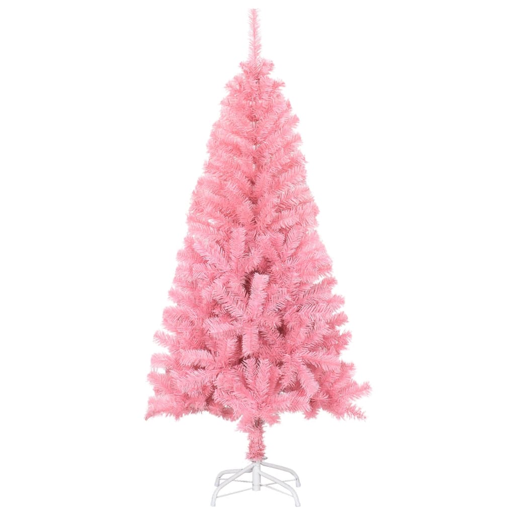 Kunstkerstboom met standaard 150 cm PVC roze is nu te koop bij PeponiXL, paradijselijk wonen!