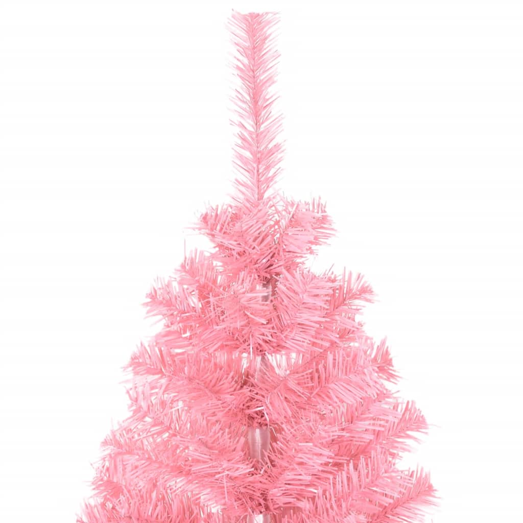 Kunstkerstboom met standaard 150 cm PVC roze is nu te koop bij PeponiXL, paradijselijk wonen!