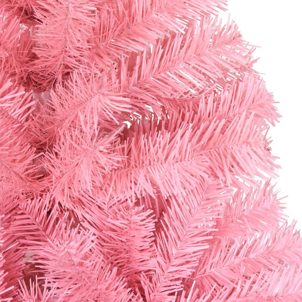 Kunstkerstboom met standaard 150 cm PVC roze is nu te koop bij PeponiXL, paradijselijk wonen!