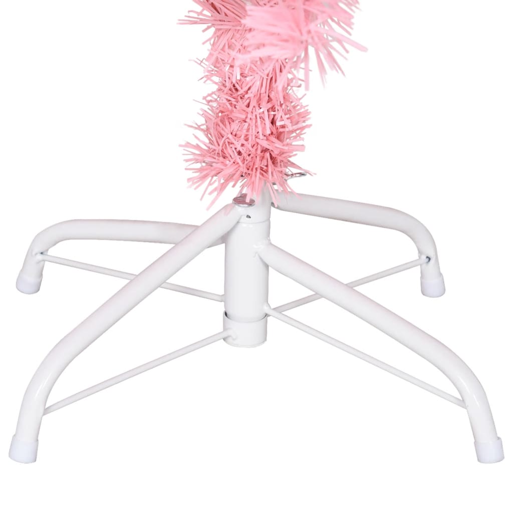 Kunstkerstboom met standaard 150 cm PVC roze is nu te koop bij PeponiXL, paradijselijk wonen!