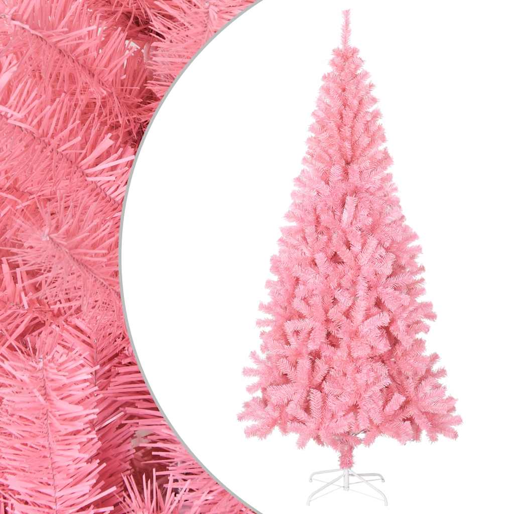 Kunstkerstboom met standaard 180 cm PVC roze is nu te koop bij PeponiXL, paradijselijk wonen!