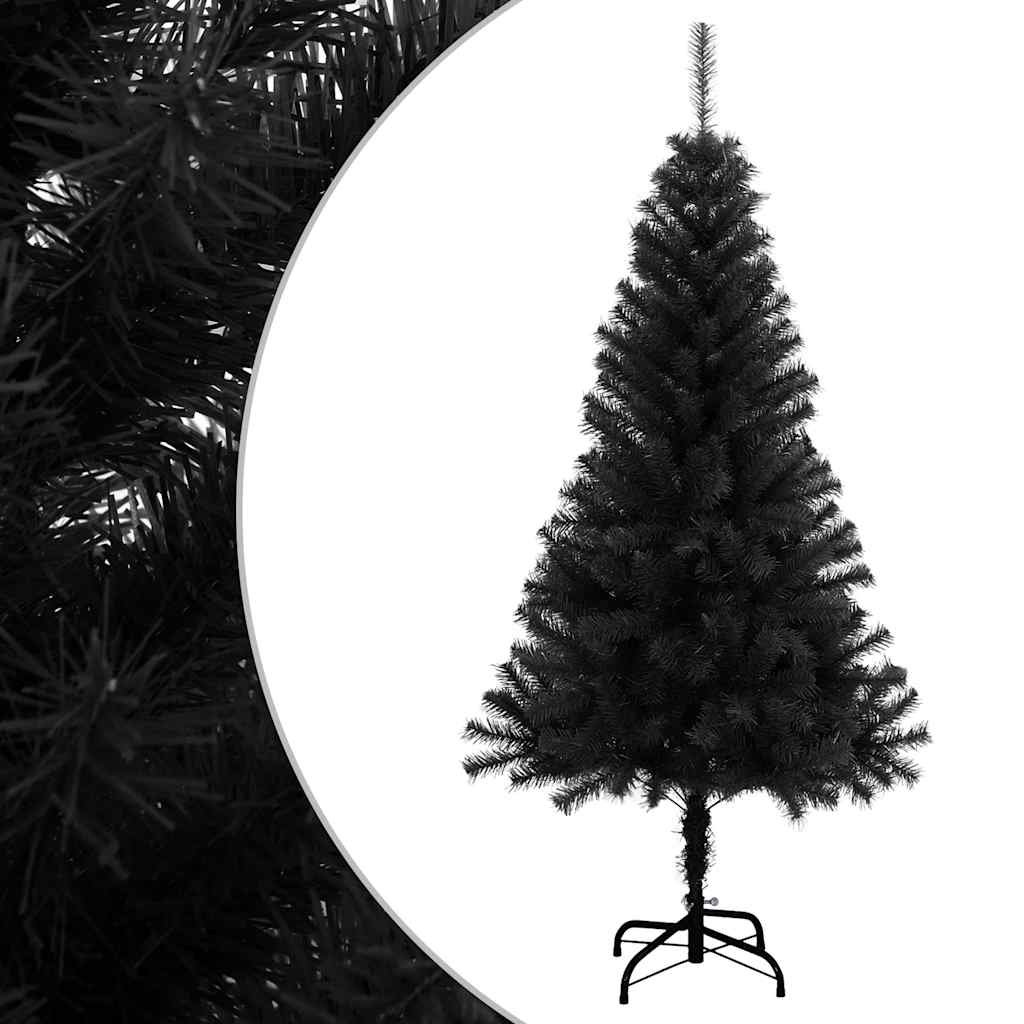 Kunstkerstboom met standaard 150 cm PVC zwart is nu te koop bij PeponiXL, paradijselijk wonen!