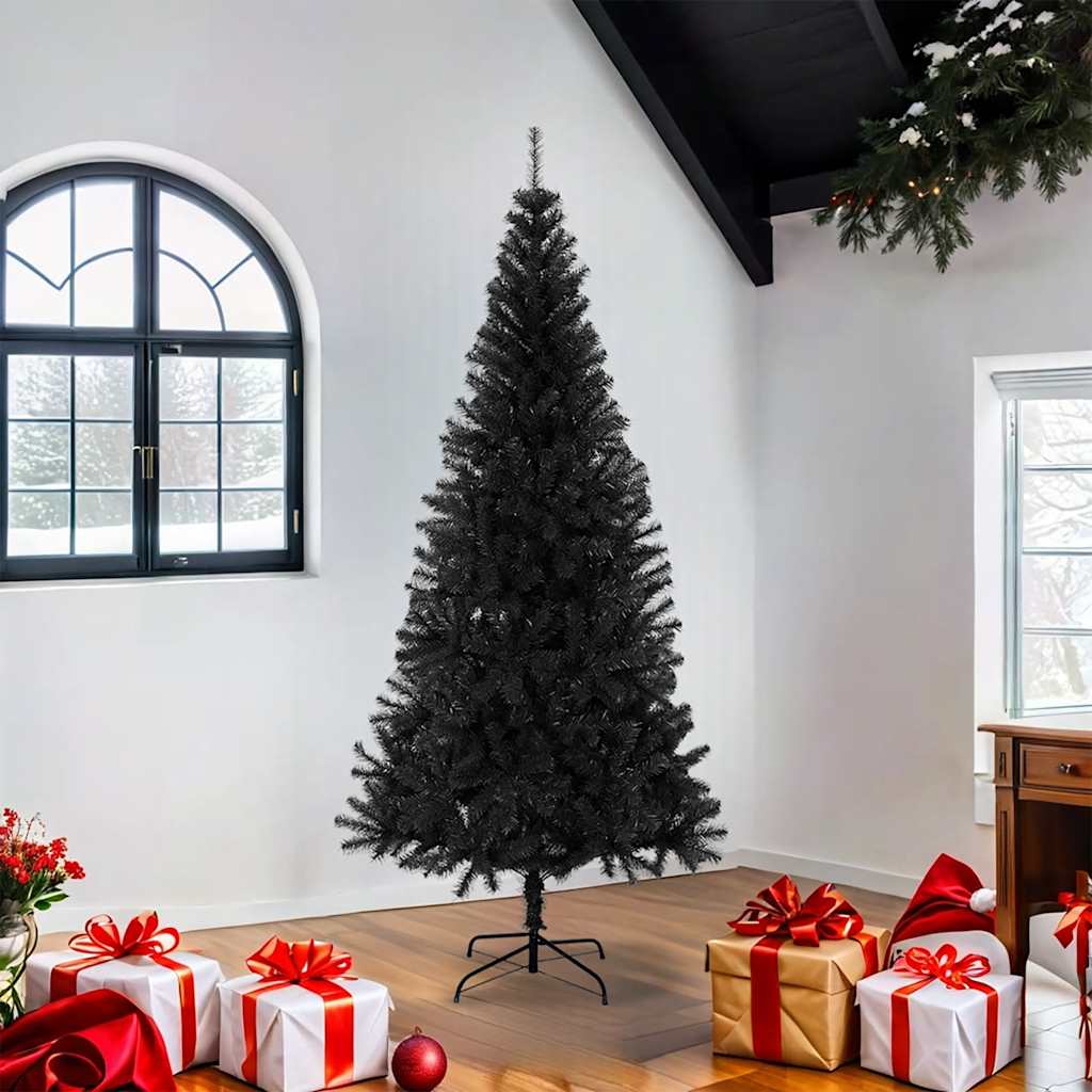 Kunstkerstboom met standaard 180 cm PVC zwart is nu te koop bij PeponiXL, paradijselijk wonen!