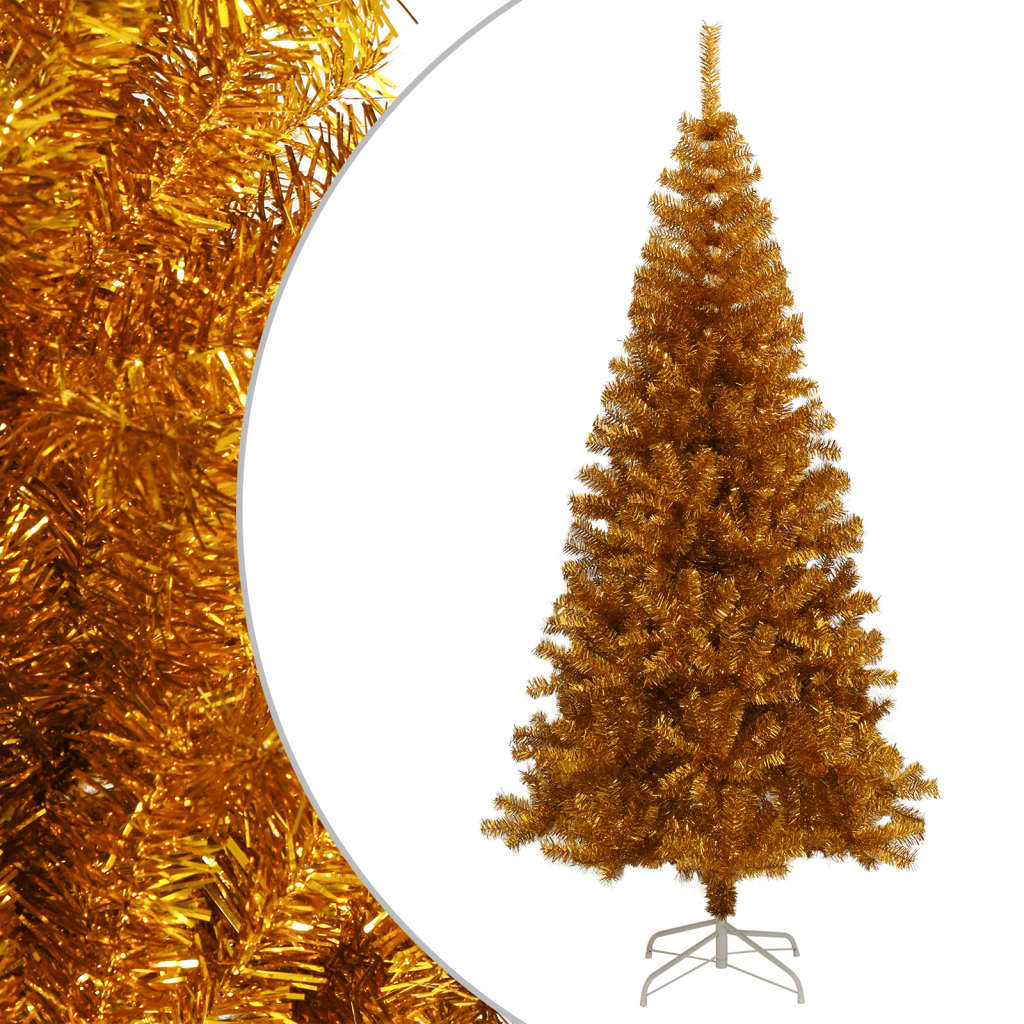 Kunstkerstboom met standaard 180 cm PET goudkleurig is nu te koop bij PeponiXL, paradijselijk wonen!