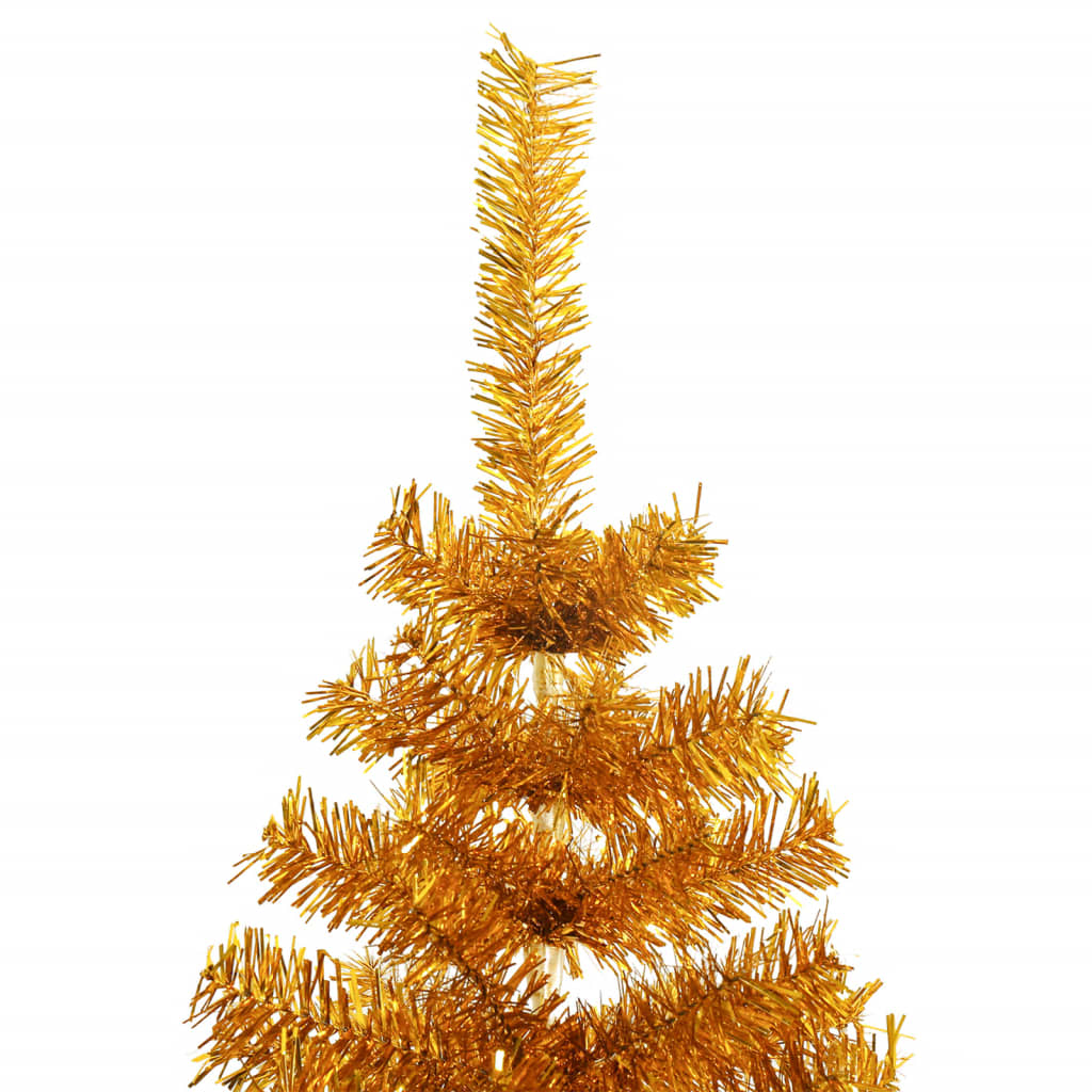 Kunstkerstboom met standaard 180 cm PET goudkleurig is nu te koop bij PeponiXL, paradijselijk wonen!