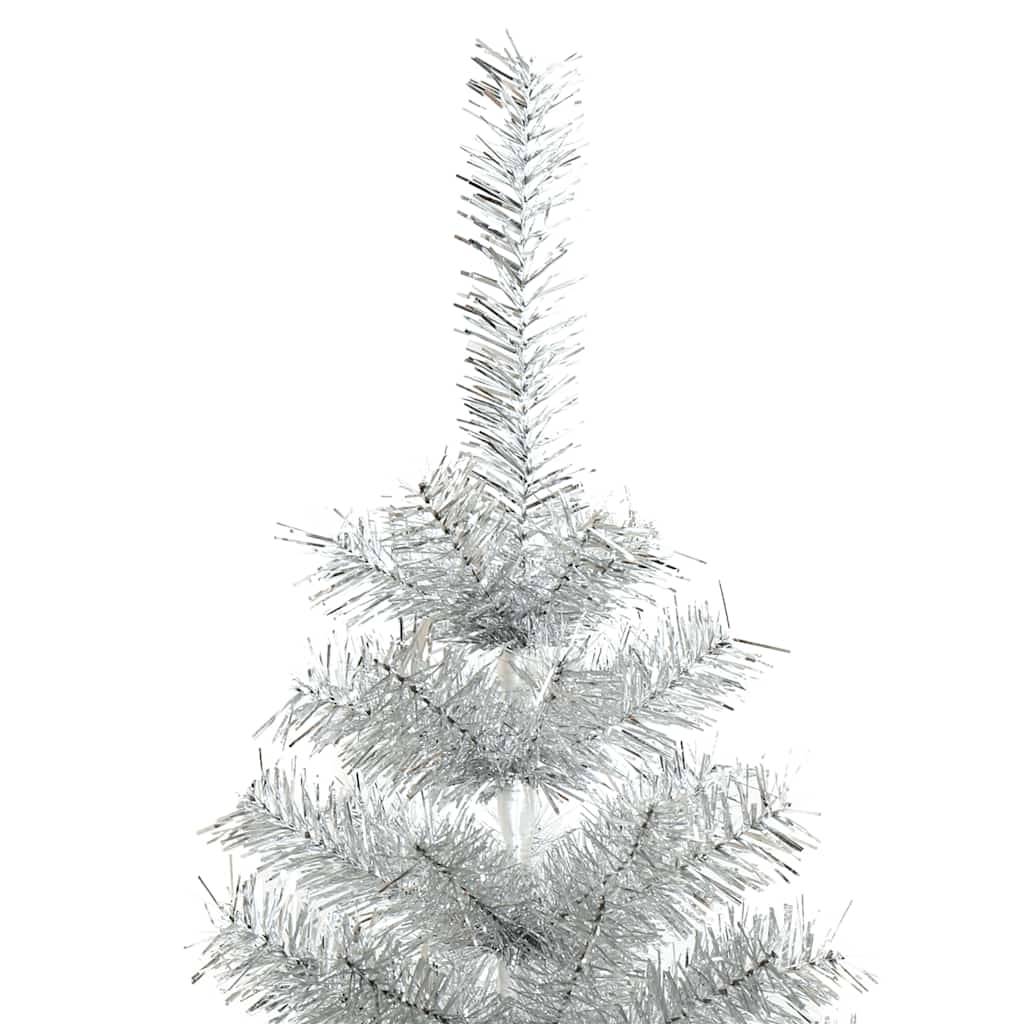 Kunstkerstboom met standaard 150 cm PET zilverkleurig is nu te koop bij PeponiXL, paradijselijk wonen!