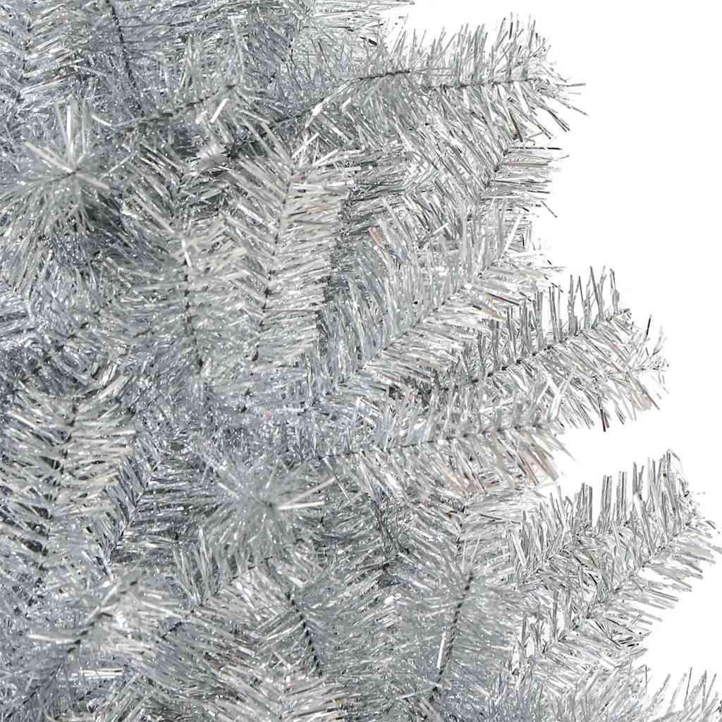 Kunstkerstboom met standaard 150 cm PET zilverkleurig is nu te koop bij PeponiXL, paradijselijk wonen!