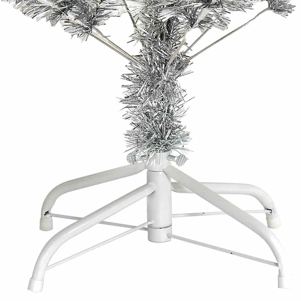 Kunstkerstboom met standaard 150 cm PET zilverkleurig is nu te koop bij PeponiXL, paradijselijk wonen!