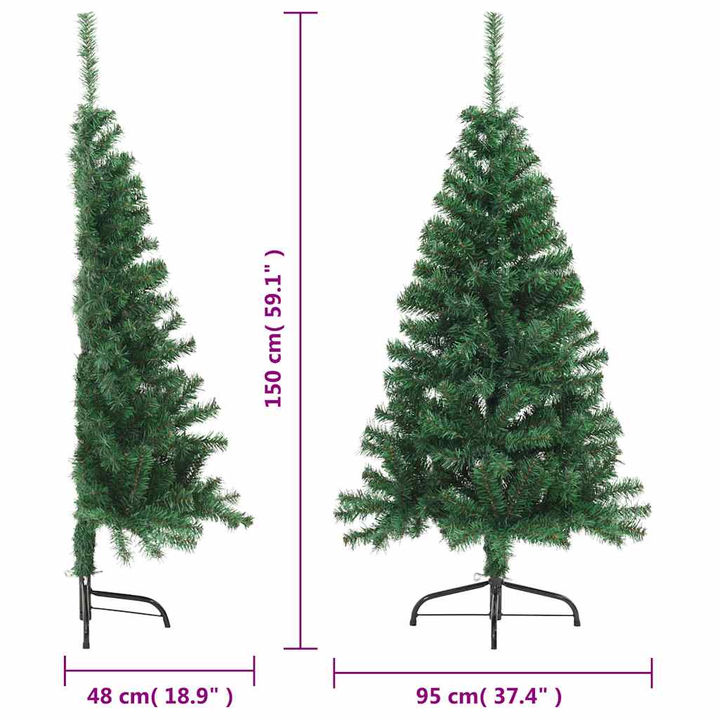 Kunstkerstboom met standaard half 150 cm PVC groen is nu te koop bij PeponiXL, paradijselijk wonen!