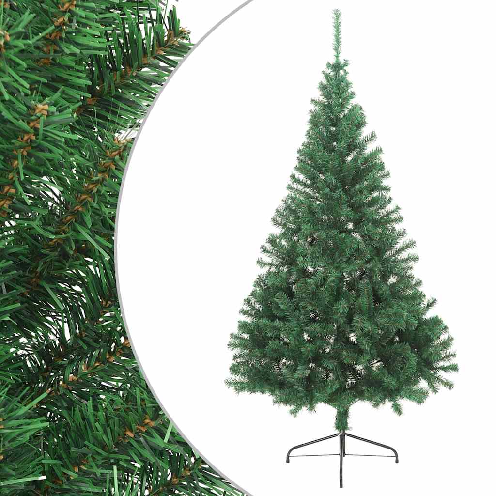 Kunstkerstboom met standaard half 210 cm PVC groen is nu te koop bij PeponiXL, paradijselijk wonen!
