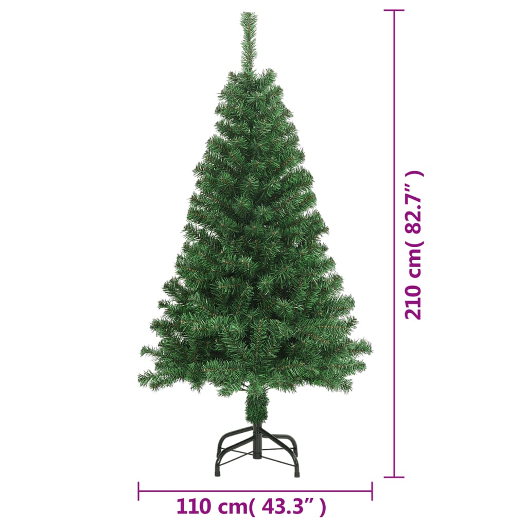 Kunstkerstboom met dikke takken 210 cm PVC groen is nu te koop bij PeponiXL, paradijselijk wonen!