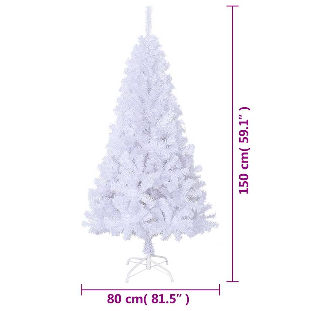Kunstkerstboom met dikke takken 150 cm PVC wit is nu te koop bij PeponiXL, paradijselijk wonen!