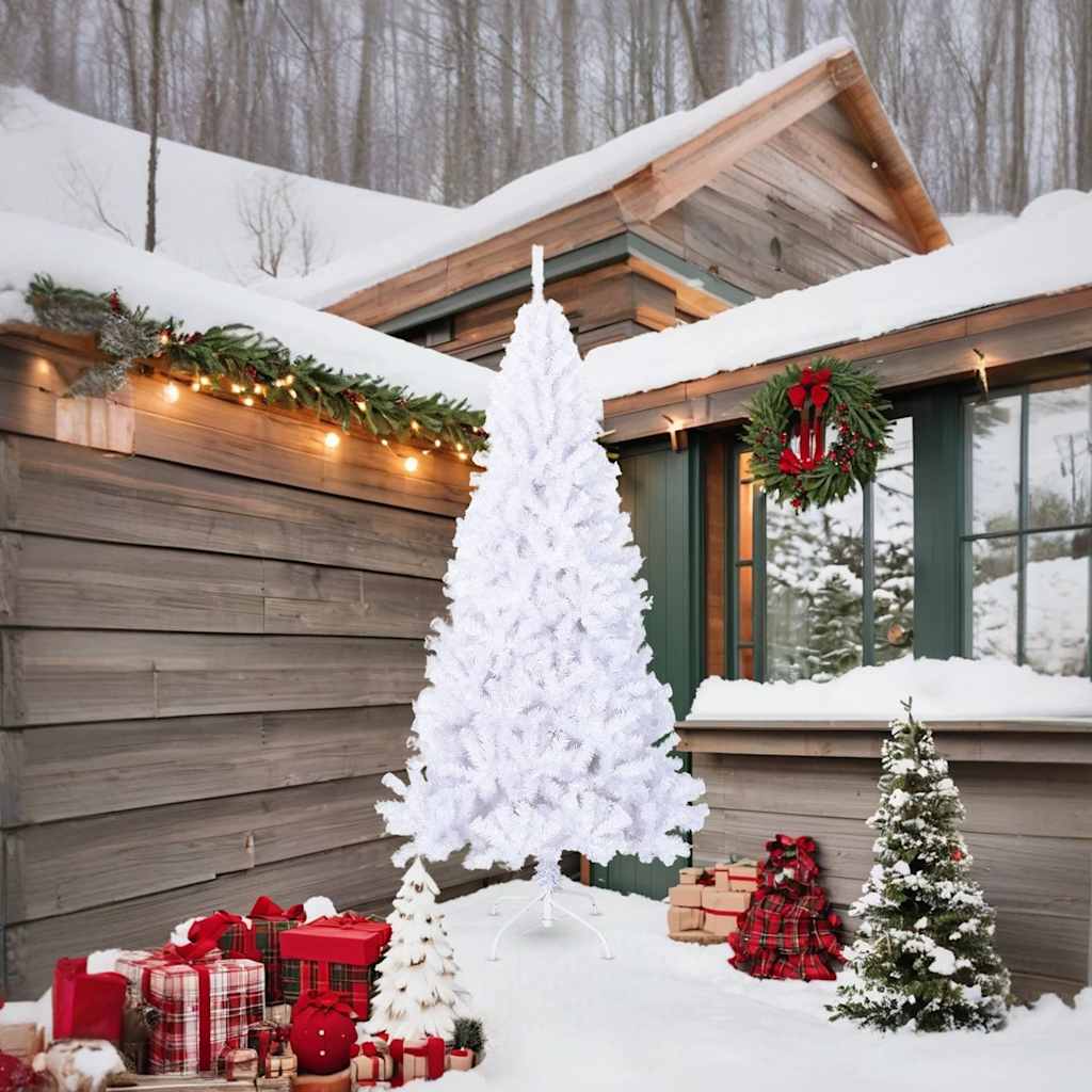 Kunstkerstboom met dikke takken 210 cm PVC wit is nu te koop bij PeponiXL, paradijselijk wonen!