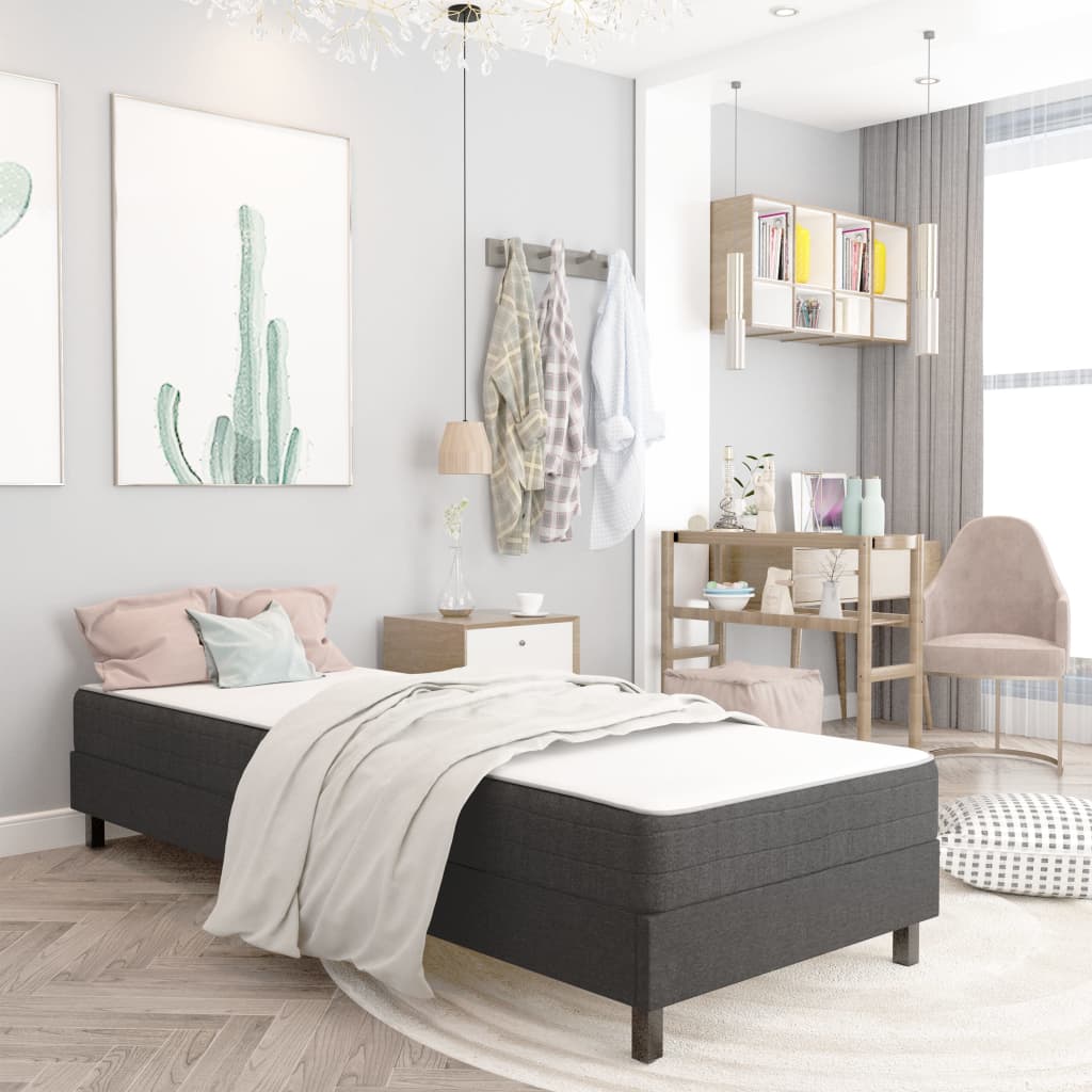 Boxspring stof donkergrijs 100x200 cm is nu te koop bij PeponiXL, paradijselijk wonen!