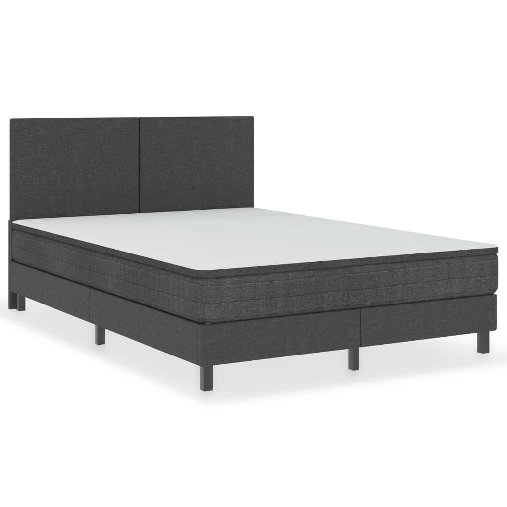 Boxspring stof donkergrijs 140x200 cm is nu te koop bij PeponiXL, paradijselijk wonen!
