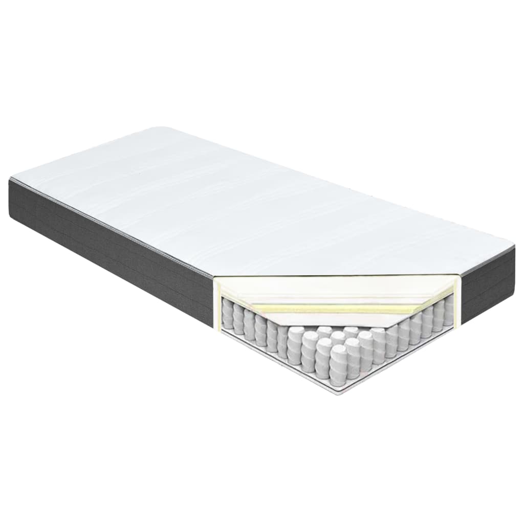 Boxspring stof donkergrijs 200x200 cm is nu te koop bij PeponiXL, paradijselijk wonen!