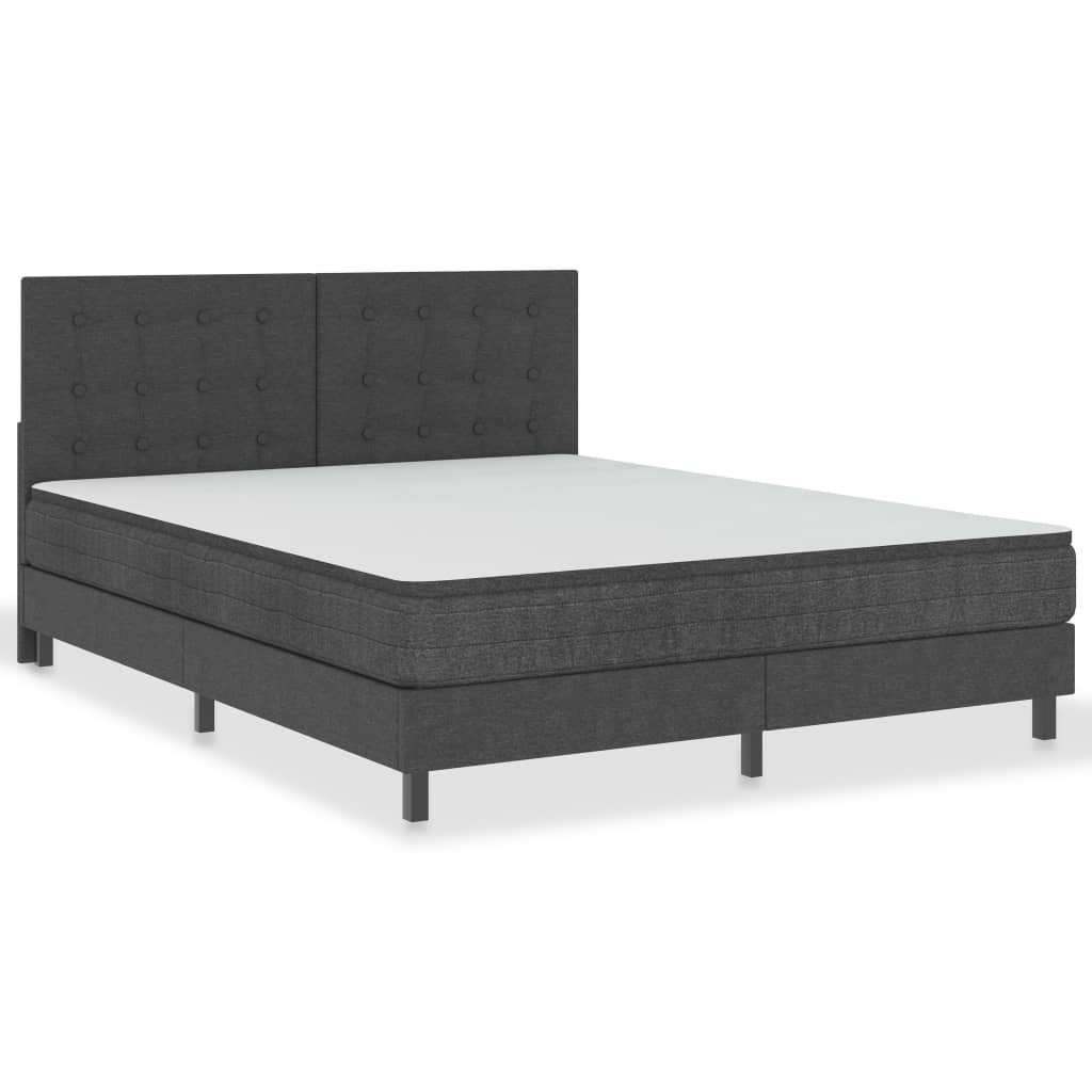 Boxspring stof donkergrijs 180x200 cm is nu te koop bij PeponiXL, paradijselijk wonen!