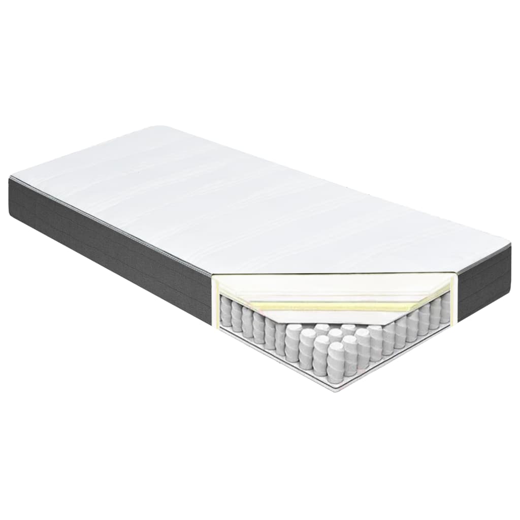 Boxspring stof donkergrijs 200x200 cm is nu te koop bij PeponiXL, paradijselijk wonen!