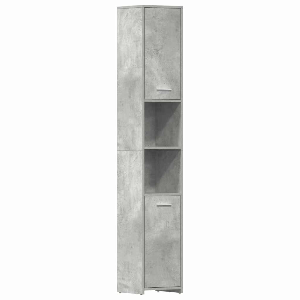 Badkamerkast 30x30x183,5 cm bewerkt hout betongrijs is nu te koop bij PeponiXL, paradijselijk wonen!
