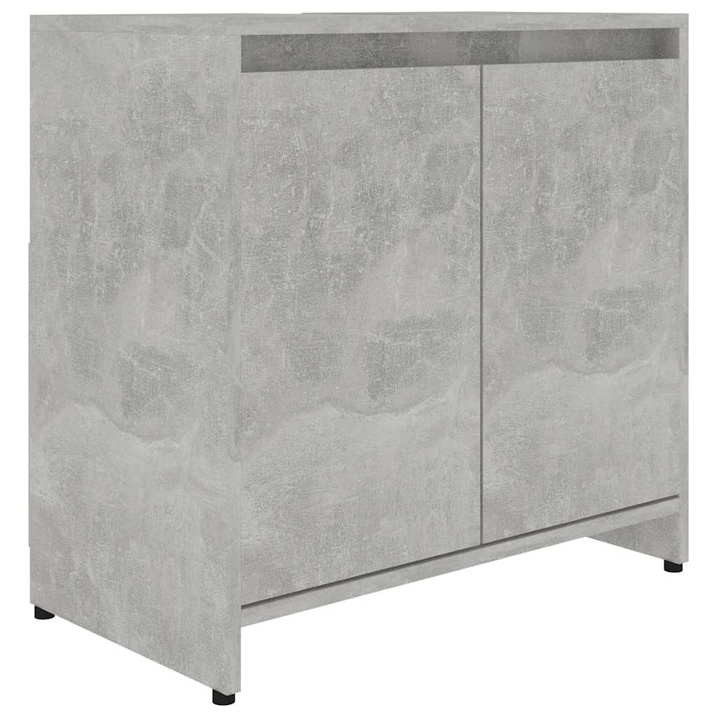 Badkamerkast 60x33x61 cm bewerkt hout betongrijs is nu te koop bij PeponiXL, paradijselijk wonen!