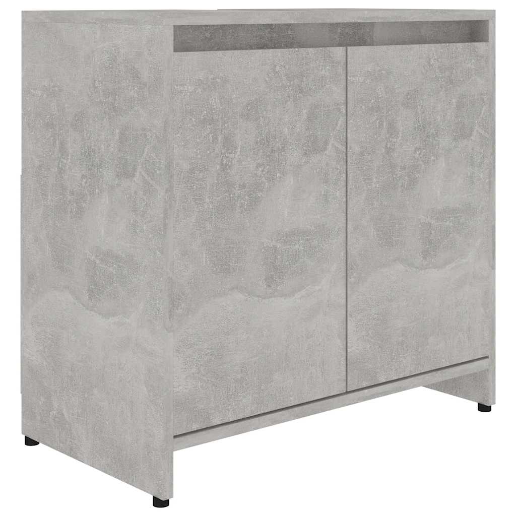 Badkamerkast 60x33x61 cm bewerkt hout betongrijs is nu te koop bij PeponiXL, paradijselijk wonen!