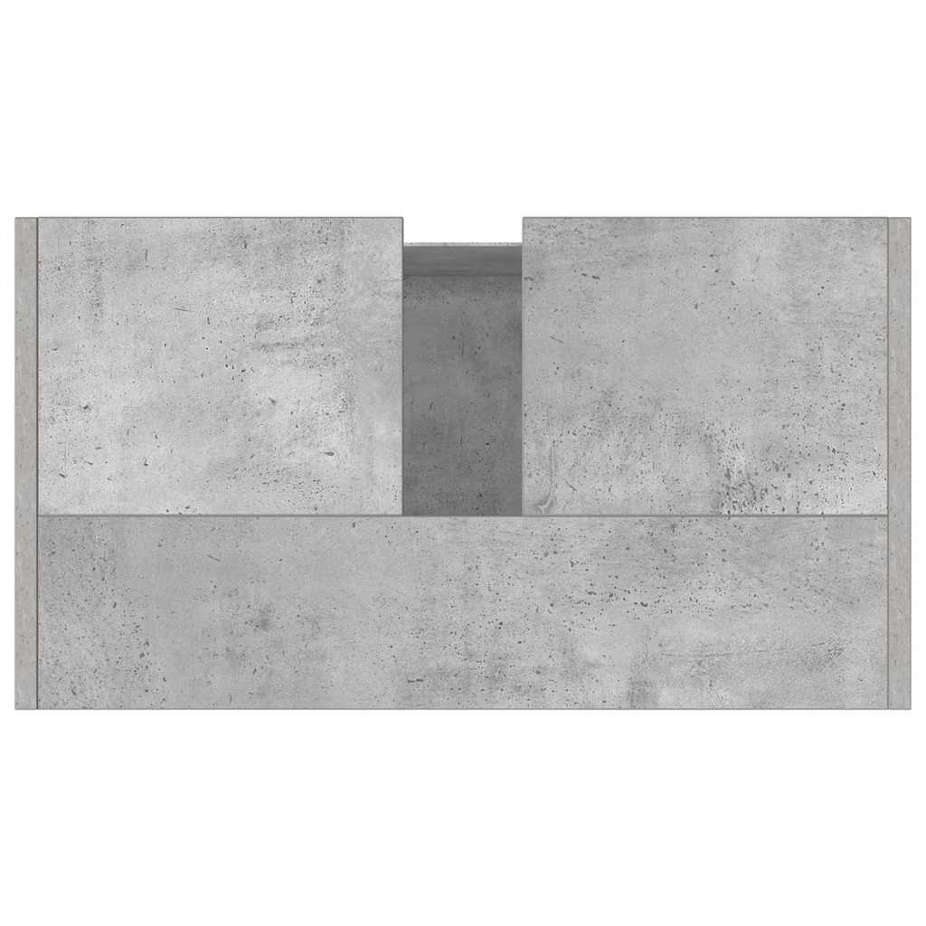 Badkamerkast 60x33x61 cm bewerkt hout betongrijs is nu te koop bij PeponiXL, paradijselijk wonen!