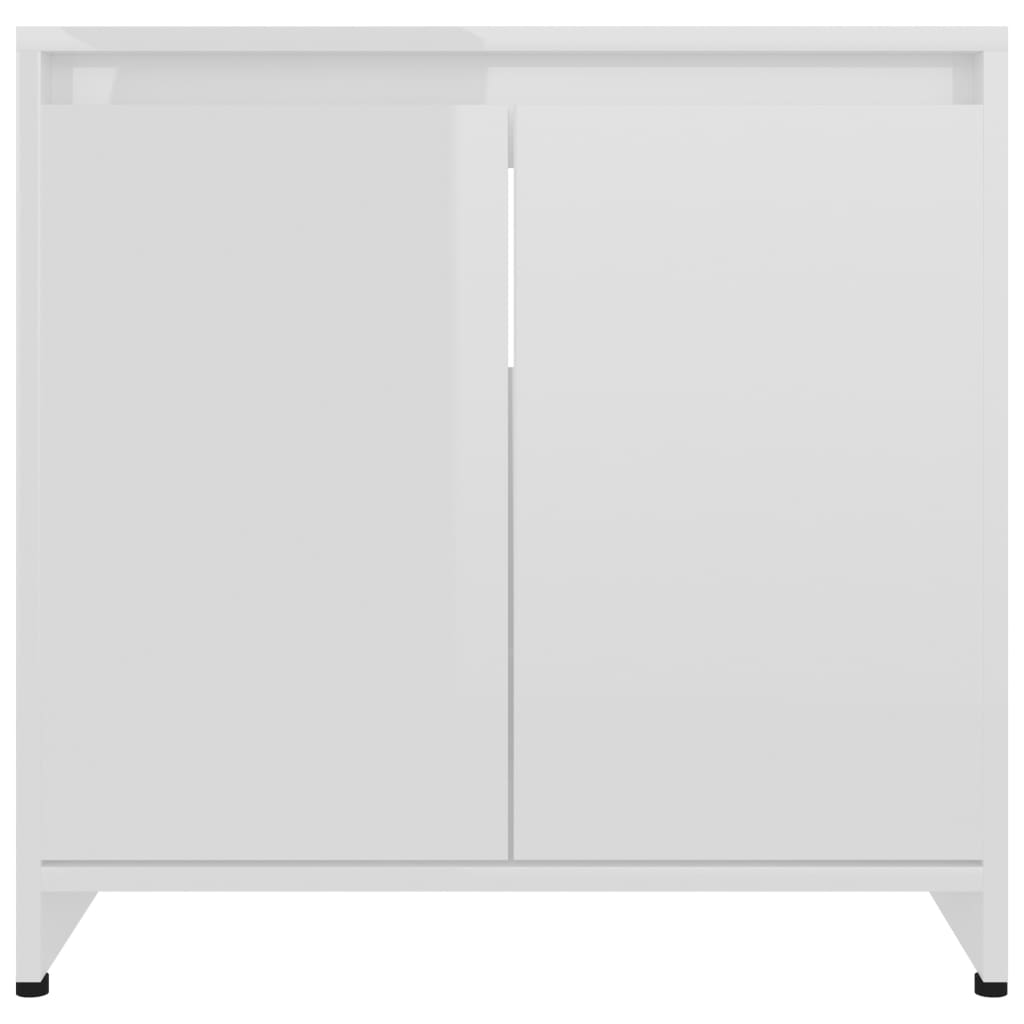 Badkamerkast 60x33x61 cm bewerkt hout hoogglans wit is nu te koop bij PeponiXL, paradijselijk wonen!