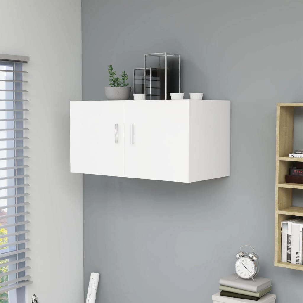 Hangkast 80x39x40 cm bewerkt hout wit is nu te koop bij PeponiXL, paradijselijk wonen!