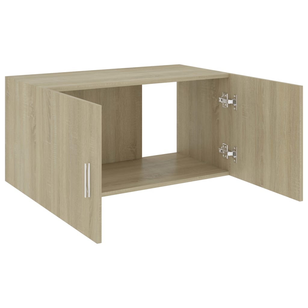 Hangkast 80x39x40 cm bewerkt hout sonoma eikenkleurig is nu te koop bij PeponiXL, paradijselijk wonen!