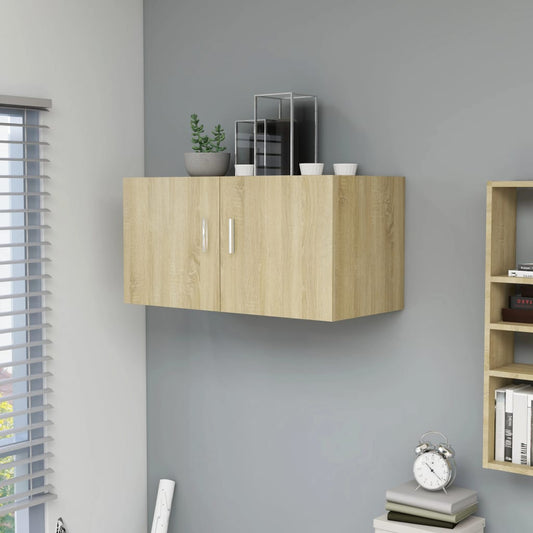 Hangkast 80x39x40 cm bewerkt hout sonoma eikenkleurig is nu te koop bij PeponiXL, paradijselijk wonen!